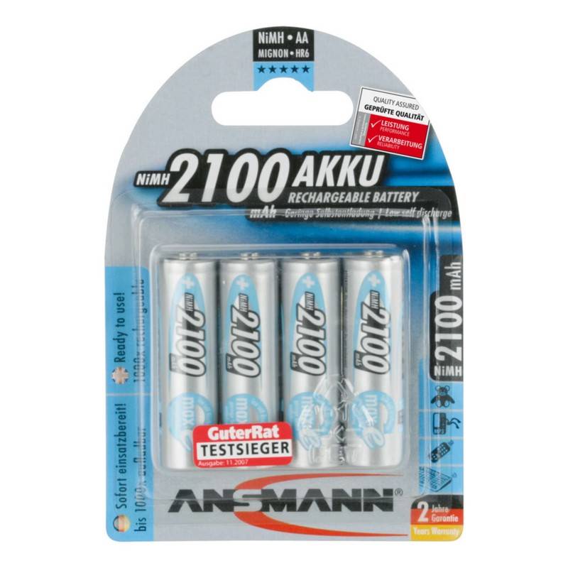 Lot de 4 Piles Rechargeables AA Accus TRONIC 1,2V HR6 Ni-MH AA