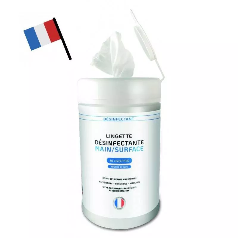 Lingette Désinfectantes Mains Surfaces Virucides En14476 Made In France