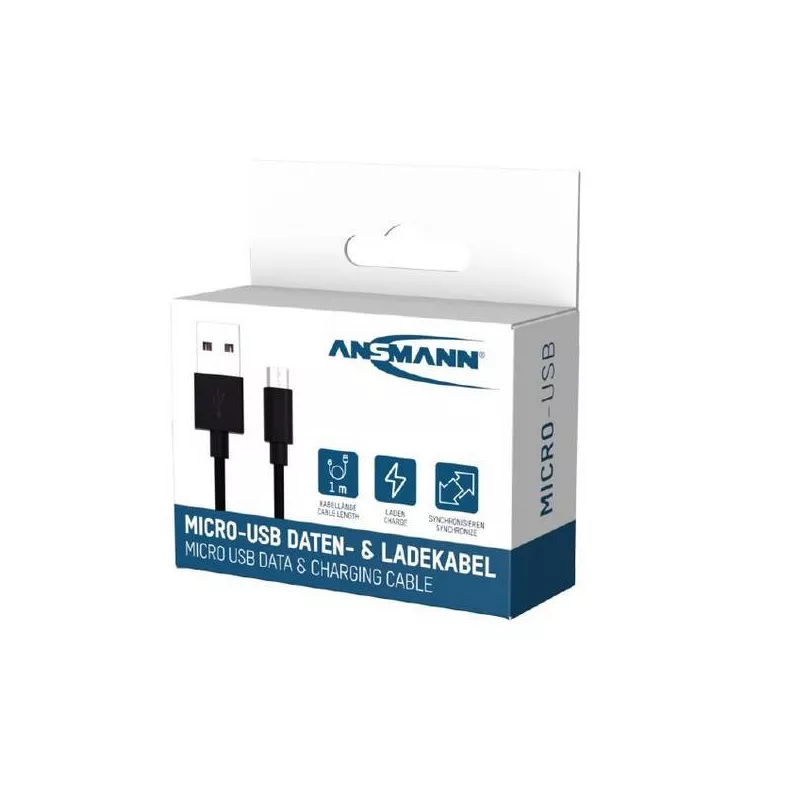 Cable de carga y datos micro USB Ansmann