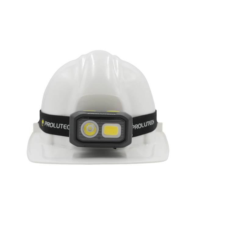 Farol K-Light FRP510 Prolutech sobre capacete de proteção