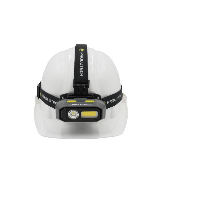 Farol K-Light FR1000 Prolutech em capacete de proteção